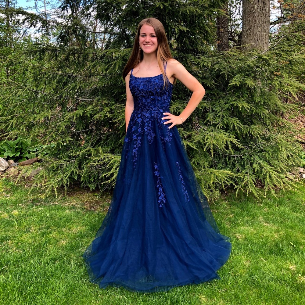 Nox Anabel C415 Prom Dress S:4 C: Navy UNALTERED NWT